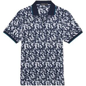 NWT G/FORE Men's Blossom Rib Collar Tech Jersey Slim Fit Golf Polo Shirt Small S